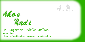 akos madi business card